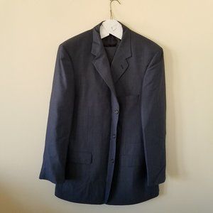 Gianelli navy blue two piece suit size 46L